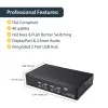 StarTech.com 4-pordiline DisplayPort KVM-lüliti - 4K 60Hz - üks ekraan - kahe pordiga UHD DP 1.2 USB KVM-lüliti integreeritud USB 2.0 jaoturi ja heliga - Dell, HP, Apple, Lenovo - TAA-ga vastavuses
