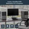 StarTech.com 4-pordiline DisplayPort KVM-lüliti - 4K 60Hz - üks ekraan - kahe pordiga UHD DP 1.2 USB KVM-lüliti integreeritud USB 2.0 jaoturi ja heliga - Dell, HP, Apple, Lenovo - TAA-ga vastavuses
