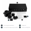 StarTech.com 4-pordiline DisplayPort KVM-lüliti - 4K 60Hz - üks ekraan - kahe pordiga UHD DP 1.2 USB KVM-lüliti integreeritud USB 2.0 jaoturi ja heliga - Dell, HP, Apple, Lenovo - TAA-ga vastavuses