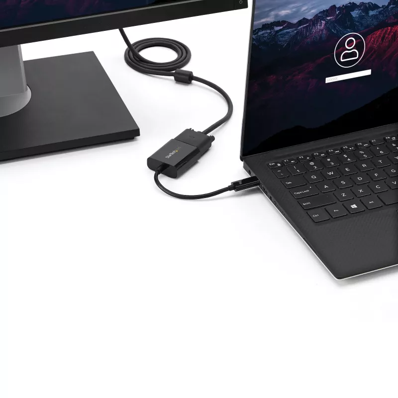 StarTech.com USB-C VGA adapter - must - 1080p - videomuundur MacBook Pro jaoks - USB C VGA kuvaadapter - täiendatud versioon on CDP2VGAEC