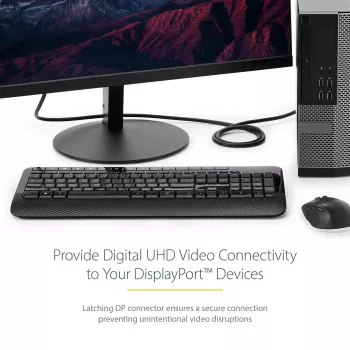 StarTech.com 1m (3 jalga) DisplayPort 1.2 kaabel – 4K x 2K Ultra HD VESA sertifitseeritud DisplayPort kaabel – DP-DP kaabel monitorile – DP video/kuva juhe – lukustuvate DP-pistikutega