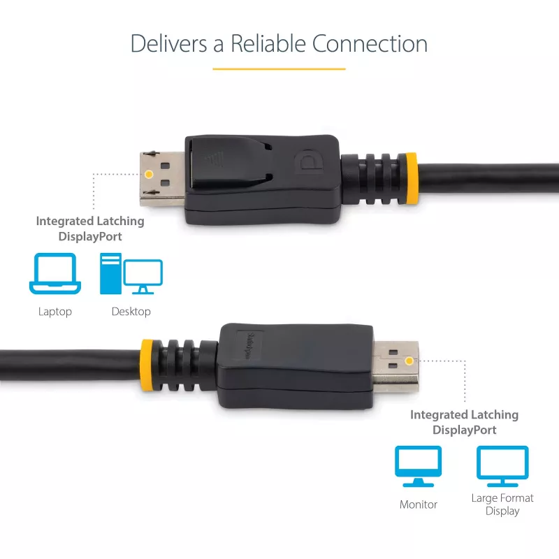 StarTech.com 2m (6ft) DisplayPort 1.2 kaabel - 4K x 2K Ultra HD VESA sertifitseeritud DisplayPort kaabel - DP-DP monitori kaabel - DP video-/kuvakaabel - lukustuvate DP-pistikute