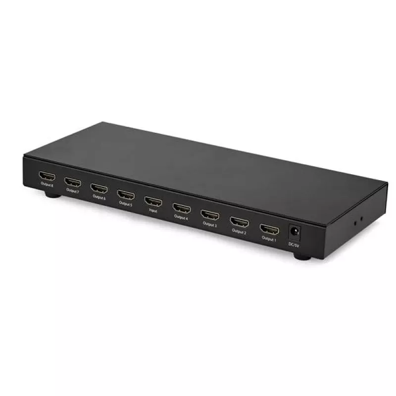 StarTech.com 8-pordiline 4K 60Hz HDMI jaotur, HDMI, 8x HDMI, 3840 x 2160 pikslit, Must, 4K Ultra HD, 60 Hz