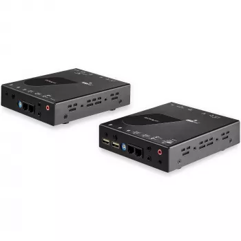 StarTech.com HDMI KVM pikendaja üle IP-võrgu – 4K 30Hz HDMI 2.0 ja USB üle IP LAN või Cat5e/Cat6 Etherneti kaabli (100m/330ft) – Kaug-KVM-lüliti/konsooli saatja/vastuvõtja pikenduskomplekt