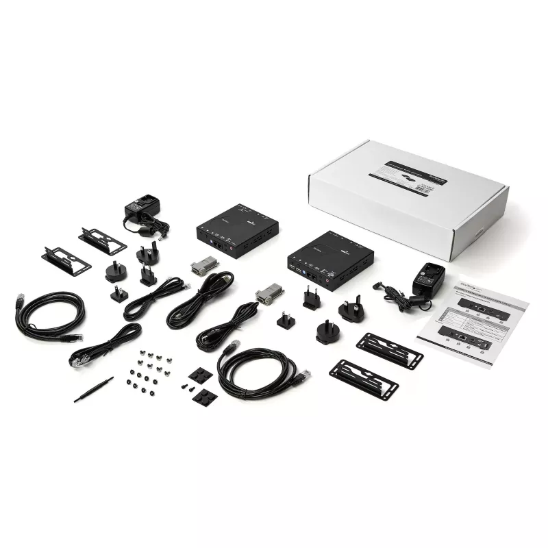 StarTech.com HDMI KVM pikendaja üle IP-võrgu – 4K 30Hz HDMI 2.0 ja USB üle IP LAN või Cat5e/Cat6 Etherneti kaabli (100m/330ft) – Kaug-KVM-lüliti/konsooli saatja/vastuvõtja pikenduskomplekt