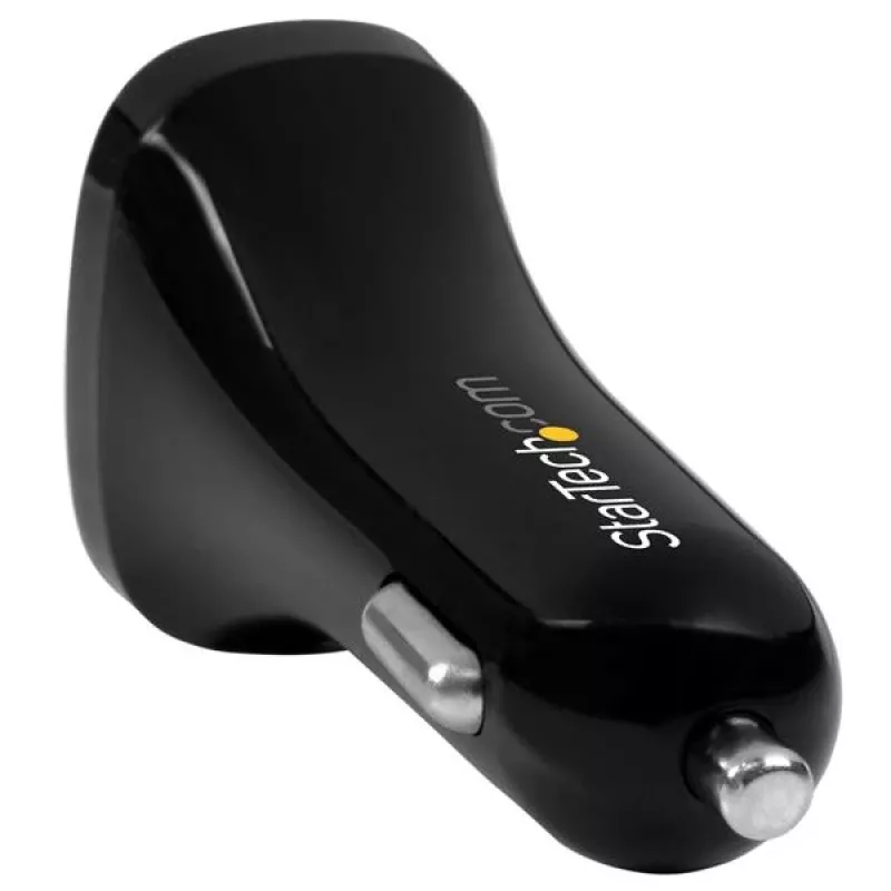 StarTech.com kahe pordiga USB-auto laadija - 24W/4.8A - must, Auto, Sigaretisüütaja, 5 V, Must