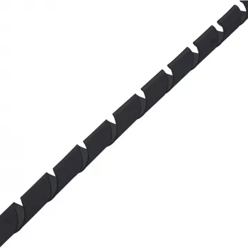 Spiral kaabel Wrap InLine 10 m, must, 18 mm läbimõõt, 1,8 cm paksus