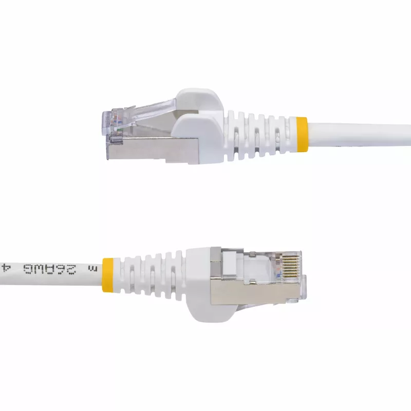 StarTech.com 5 m valge CAT8 võrgukaabel, haakumisvaba RJ45, 25G/40G, 2000 MHz, 100W PoE++, S/FTP, 26AWG puhas vasktraat, LSZH, varjestatud võrguparandusjuhe koos tõmbetõkestitega, individuaalselt testitud