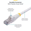 StarTech.com 2m valge CAT8 Etherneti kaabel, tõmbetõkestega RJ45, 25G/40G, 2000MHz, 100W PoE++, S/FTP, 26AWG puhtast vasest traat, LSZH, varjestatud võrguparanduskaabel tõmbevähenditega, individuaalselt testitud