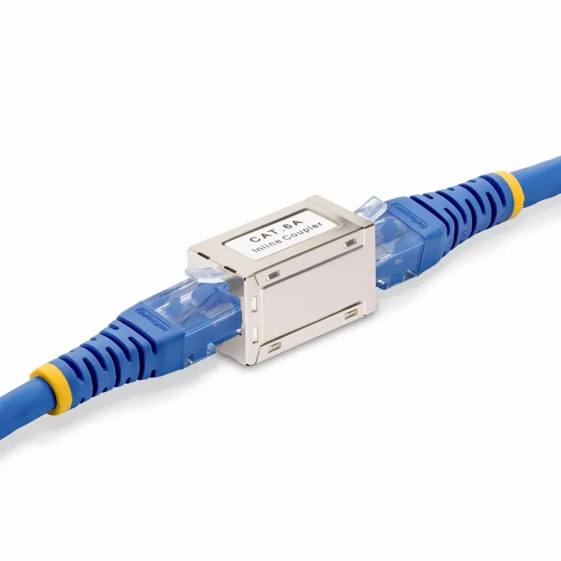 StarTech.com Varjestatud RJ45 Ühenduspesa, Inline Cat6a Ühenduspesa, Emane-Emane (F/F) T568B Kontaktide Järjestus, Varjestatud Etherneti Kaabli Pikendus