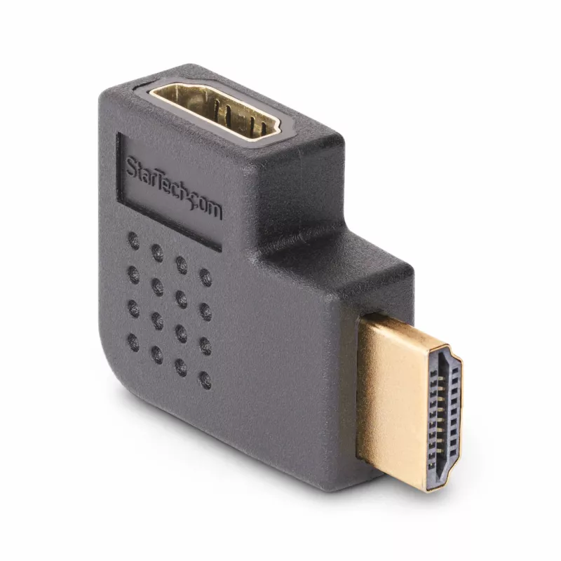 StarTech.com parempoolne HDMI 2.0 adapter, isane-emane, horisontaalne 90-kraadine nurga all HDMI pordisäästja, 4K 60Hz, kiire HDMI pistiku pikendus, M/F
