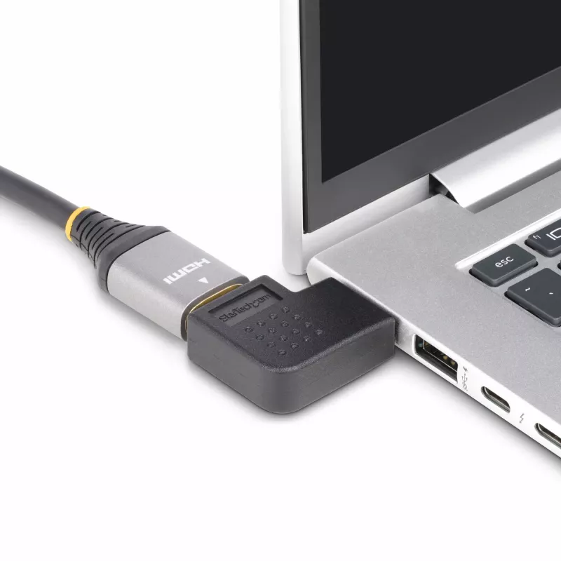 StarTech.com parempoolne HDMI 2.0 adapter, isane-emane, horisontaalne 90-kraadine nurga all HDMI pordisäästja, 4K 60Hz, kiire HDMI pistiku pikendus, M/F