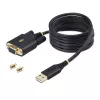 StarTech.com 6,6 jala (2 m) USB-nullmodemi jadaadapteri kaabel, COM-i säilitus, FTDI, USB-A – DB9 RS232, vahetatavad DB9 kruvid/mutrid, Windows/macOS/Linux