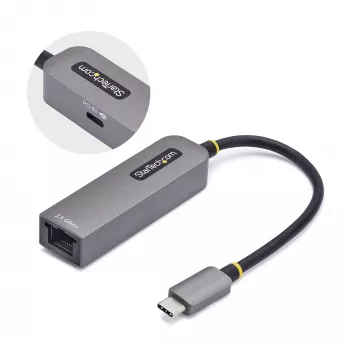 StarTech.com 2,5GbE USB-C Etherneti adapter, 100 W PD läbivool, NBASE-T NIC, USB 3.0 USB-C 2,5/1G mitme kiirusega võrk, Thunderboltiga ühilduv, Windows ja Mac