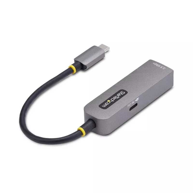 StarTech.com 2,5GbE USB-C Etherneti adapter, 100 W PD läbivool, NBASE-T NIC, USB 3.0 USB-C 2,5/1G mitme kiirusega võrk, Thunderboltiga ühilduv, Windows ja Mac