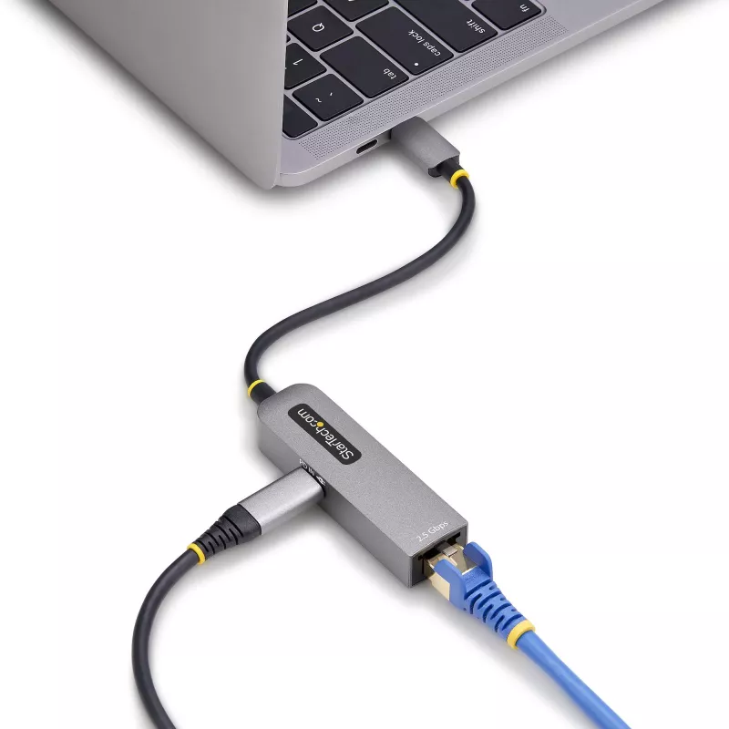 StarTech.com 2,5GbE USB-C Etherneti adapter, 100 W PD läbivool, NBASE-T NIC, USB 3.0 USB-C 2,5/1G mitme kiirusega võrk, Thunderboltiga ühilduv, Windows ja Mac