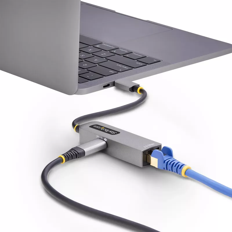 StarTech.com 2,5GbE USB-C Etherneti adapter, 100 W PD läbivool, NBASE-T NIC, USB 3.0 USB-C 2,5/1G mitme kiirusega võrk, Thunderboltiga ühilduv, Windows ja Mac