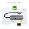 StarTech.com USB-C Etherneti adapter, NIC, 100 W PD läbipääs, USB 3.0 USB-C 1 Gbps mitme kiirusega võrguadapter, Thunderbolti ühilduv, Windows ja Mac