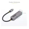 StarTech.com USB-C Etherneti adapter, NIC, 100 W PD läbipääs, USB 3.0 USB-C 1 Gbps mitme kiirusega võrguadapter, Thunderbolti ühilduv, Windows ja Mac