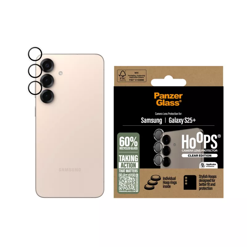 PanzerGlass ® Hoops® Kaamera objektiivi kaitse Läbipaistev Samsung Galaxy S25+