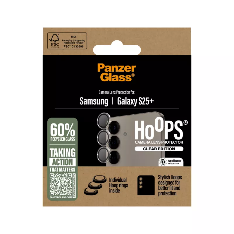 PanzerGlass ® Hoops® Kaamera objektiivi kaitse Läbipaistev Samsung Galaxy S25+
