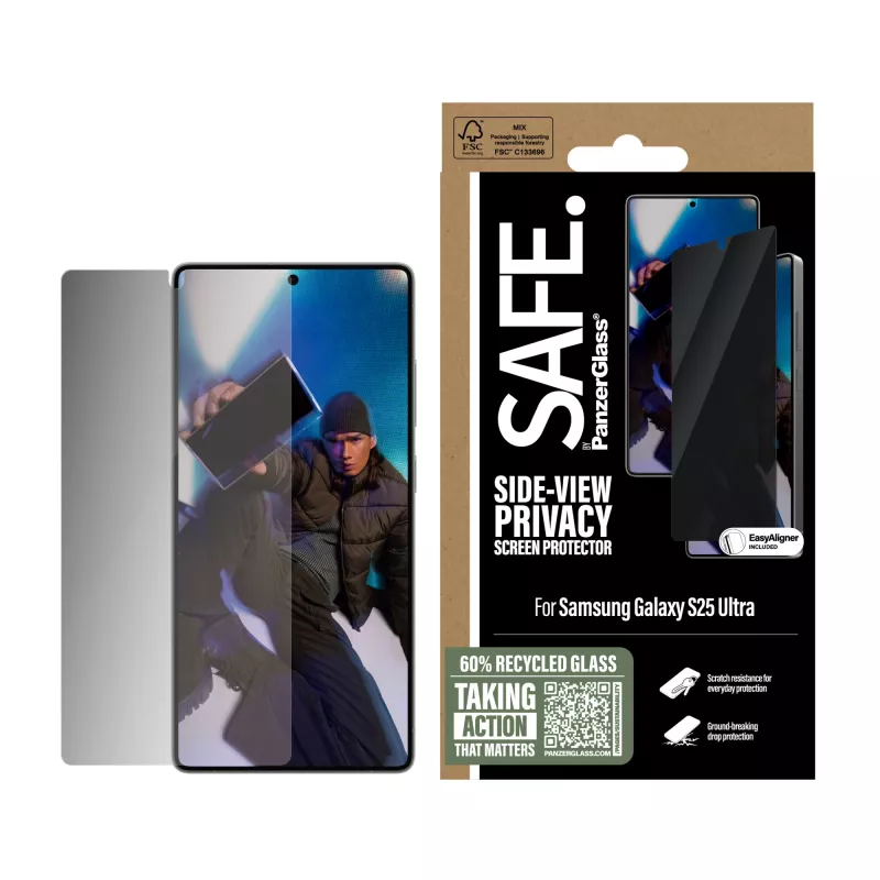 PanzerGlass SAFE. by ® privaatsusekraanikaitse Samsung Galaxy S25 Ultra | Ultra-Wide Fit koos EasyAligneriga
