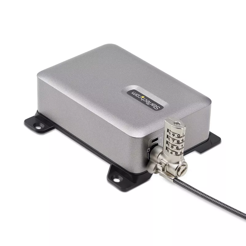 StarTech.com 4-pordiline mitme seadme USB-C laadija, 240 W kokku, üksik port 140 W EPR, PD 3.1, kruvilukustuvad pordid, nõupidamisruumid, kronstein pinnale paigaldamiseks kaasas