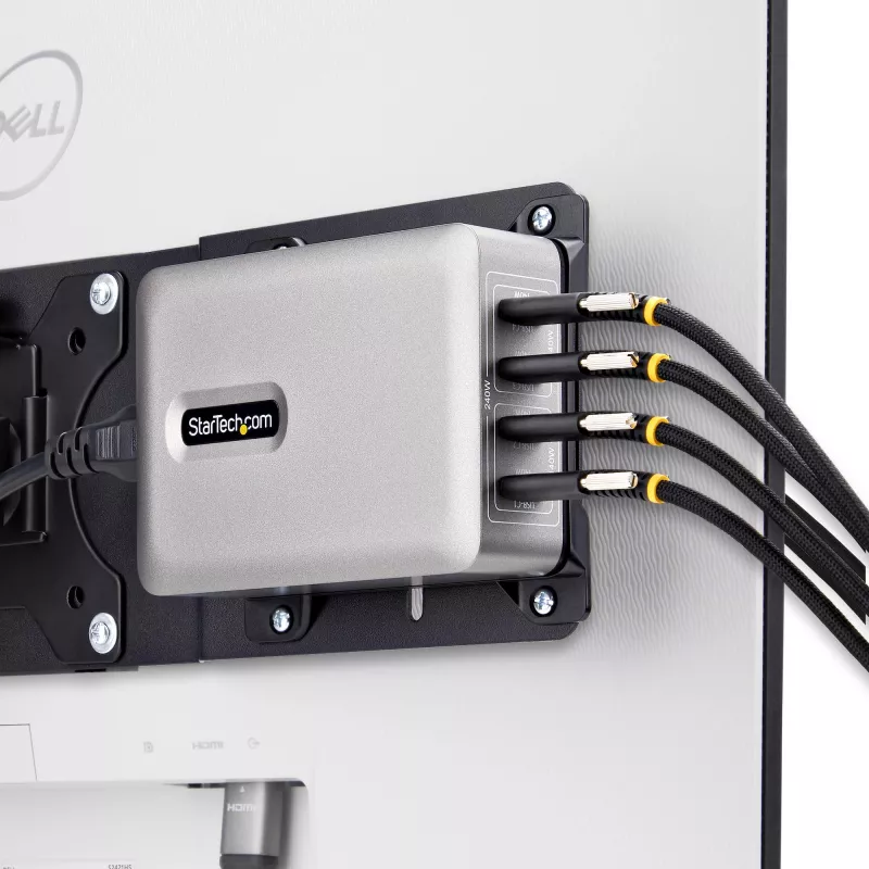 StarTech.com 4-pordiline mitme seadme USB-C laadija, 240 W kokku, üksik port 140 W EPR, PD 3.1, kruvilukustuvad pordid, nõupidamisruumid, kronstein pinnale paigaldamiseks kaasas
