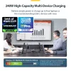 StarTech.com 4-pordiline mitme seadme USB-C laadija, 240 W kokku, üksik port 140 W EPR, PD 3.1, kruvilukustuvad pordid, nõupidamisruumid, kronstein pinnale paigaldamiseks kaasas