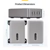 StarTech.com 4-pordiline mitme seadme USB-C laadija, 240 W kokku, üksik port 140 W EPR, PD 3.1, kruvilukustuvad pordid, nõupidamisruumid, kronstein pinnale paigaldamiseks kaasas