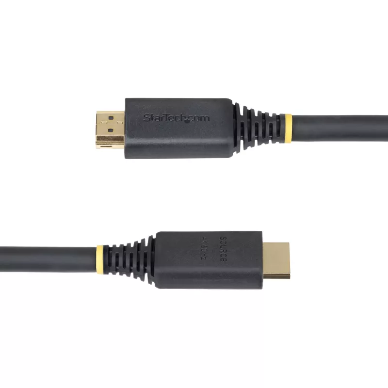 StarTech.com 15m (49,2 jala) aktiivne kiire HDMI-kaabel, 4K 60Hz/1440p 144Hz, HDR10/HDCP 2.2/ARC, 18Gbps, UHD HDMI 2.0 juhe teleri/kuvari/ekraani jaoks, TPE mantel