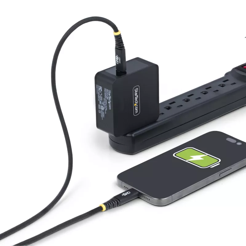 StarTech.com 10ft (3m) USB-C laadimiskaabel, vastupidav ja ülielastne, 240W (5A) PD EPR, USB 2.0 sülearvuti laadimiskaabel, USB-IF sertifitseeritud, töökindel USB-C laadimisjuhe
