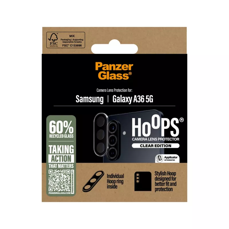 Kaamera objektiivi kaitse PanzerGlass Samsung Galaxy A36 5G kriimustuskindel põrutuskindel