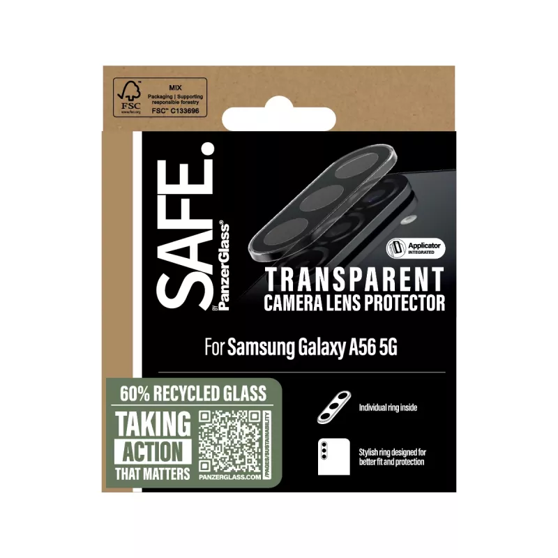 Kaamera objektiivi kaitse PanzerGlass Samsung Galaxy A56 5G läbipaistev kriimustus- ja löögikindel