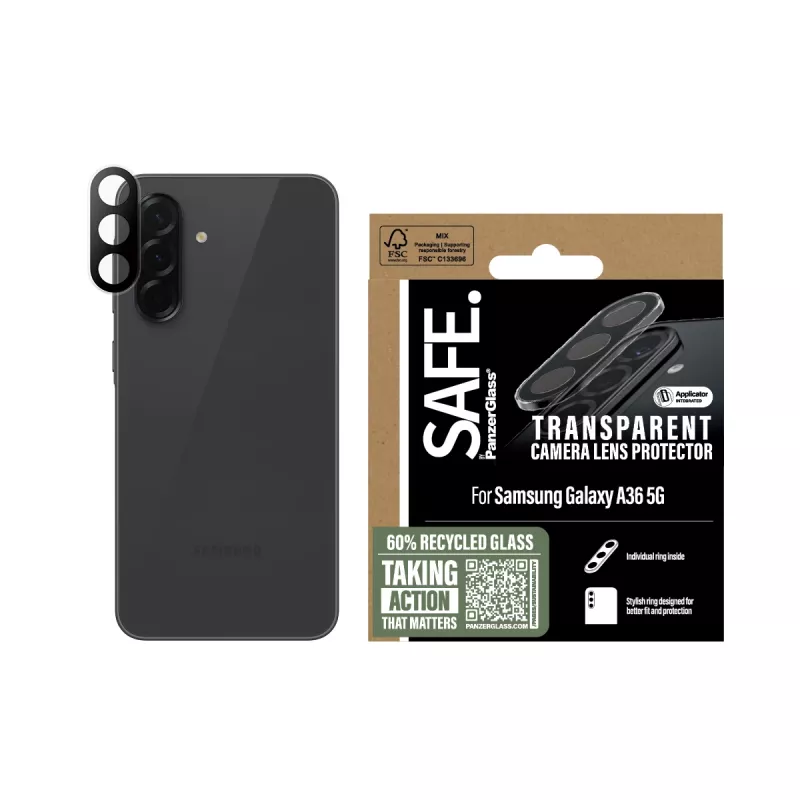 PanzerGlass Samsung Galaxy A36 5G kaamera objektiivi kaitse, läbipaistev, kriimustuskindel, põrutuskindel