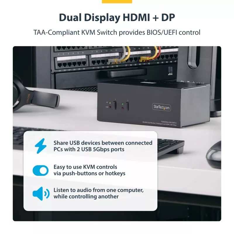 StarTech.com P2ADDH462-KVM-SWITCH KVM-lüliti must