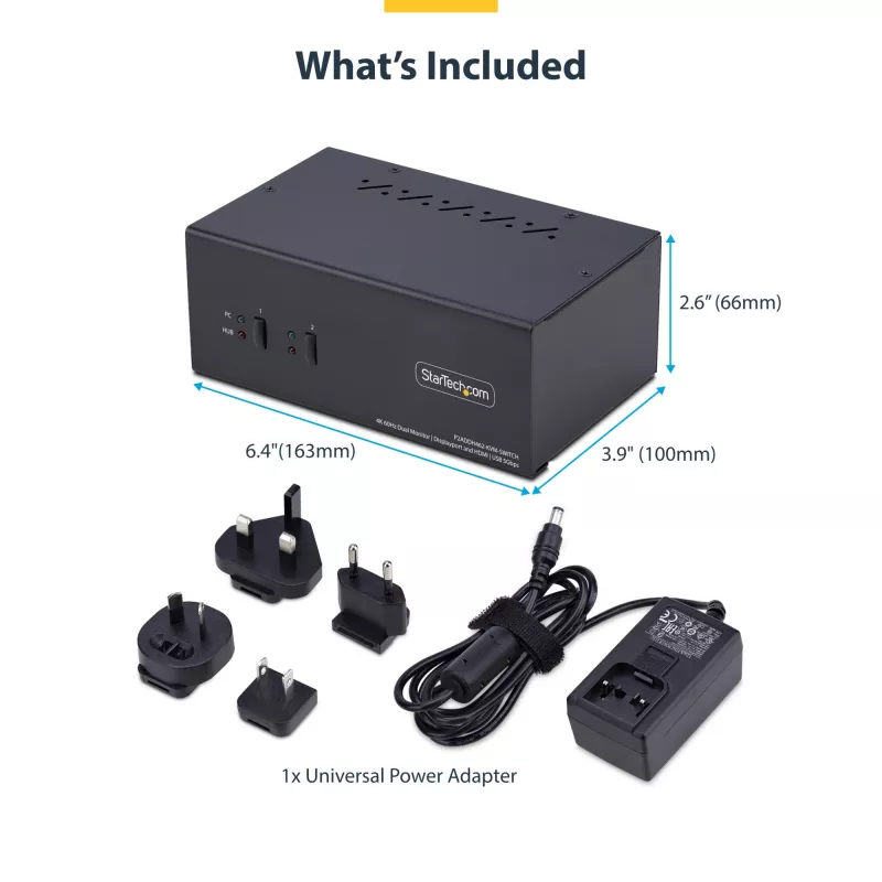 StarTech.com P2ADDH462-KVM-SWITCH KVM-lüliti must