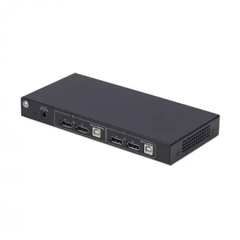 StarTech.com 2-pordiline kahe monitoriga DisplayPort KVM-lüliti kahe vaate videomaatriksiga, 4K 60Hz, 4x USB-jaoturipordid, kiirklahviga ümberlülitus, DP 1.2 maatriks-KVM, TAA-le vastav