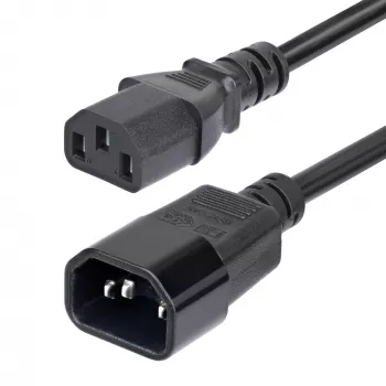 StarTech.com 4,5m (15ft) pikendusjuhe, C14-C13 PDU toitejuhe, 15A 250V, 14AWG, vahelduvvoolu toitekaabel PDU/toiteploki jaoks, KEMA-KEUR sertifitseeritud