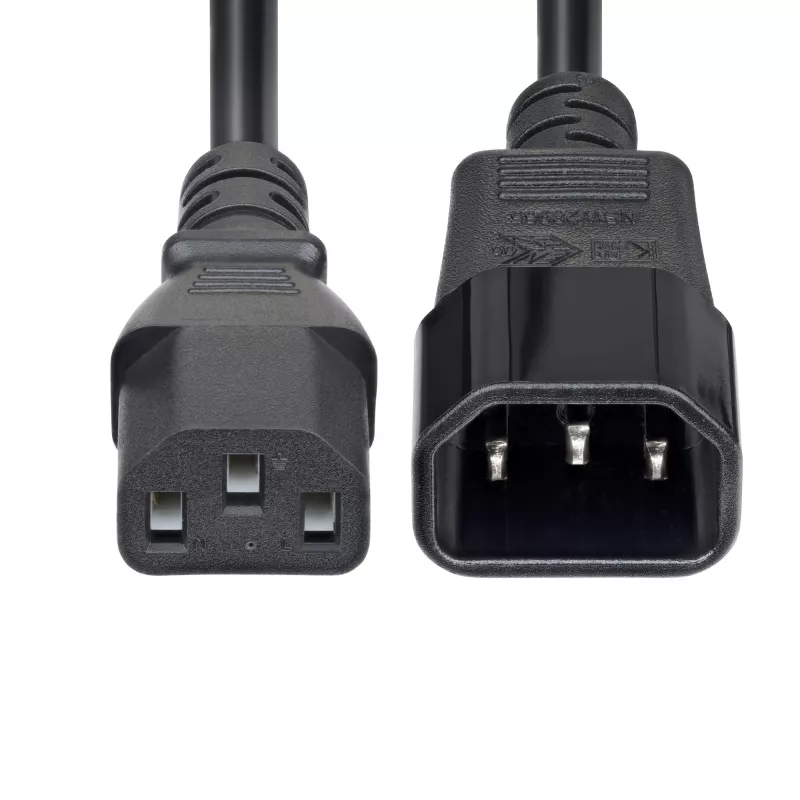 StarTech.com 4,5m (15ft) pikendusjuhe, C14-C13 PDU toitejuhe, 15A 250V, 14AWG, vahelduvvoolu toitekaabel PDU/toiteploki jaoks, KEMA-KEUR sertifitseeritud
