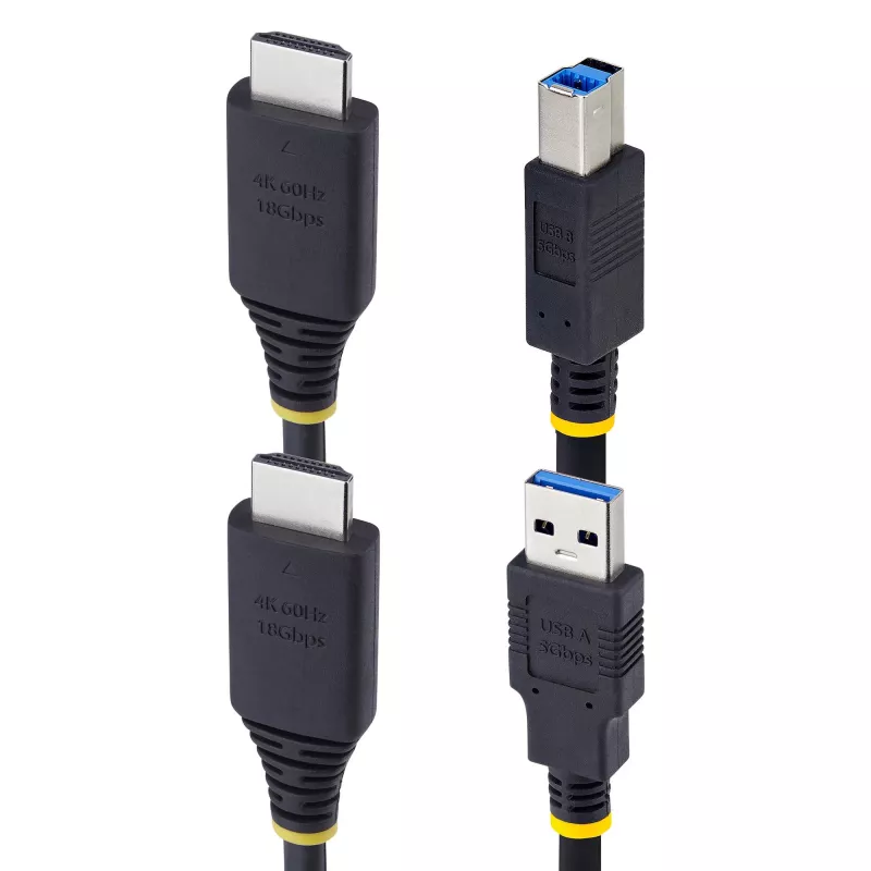 StarTech.com 10ft (3m) HDMI ja USB 5Gbps KVM kaabel, 4K 60Hz, HDMI 2.0 ja USB kombinatsioonkaabel KVM lülititele