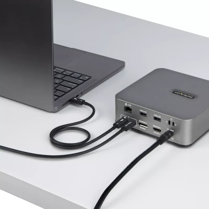 StarTech.com 2.6 jala (80 cm) Thunderbolt 5 kaabel, 80 Gbps/kuni 120 Gbps, 240 W PD, 8K 60 Hz, sertifitseeritud Thunderbolti kaabel – ühildub Thunderbolt 4/USB4/USB-C-ga