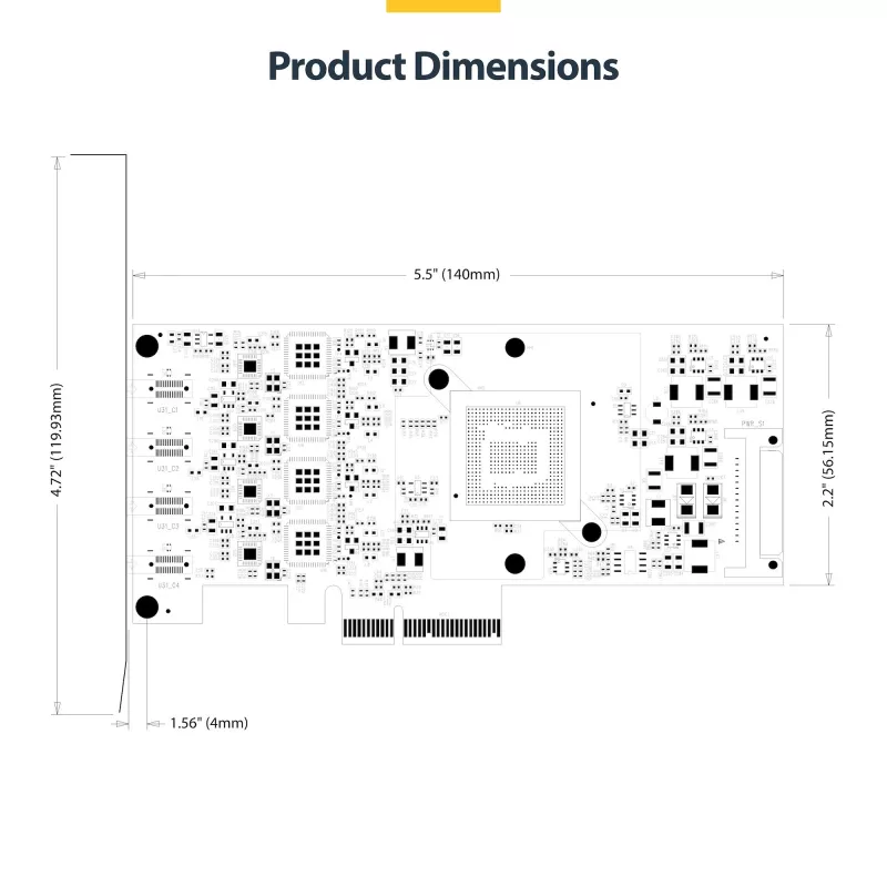 StarTech.com 4-pordiline USB USB-C PCIe-kaart, USB 3.2 10 Gbps, USB-C PCI Express-laienduskaart, 4 sõltumatut USB-kontrollerit, Windows/Linux/macOS, TAA-ühilduv