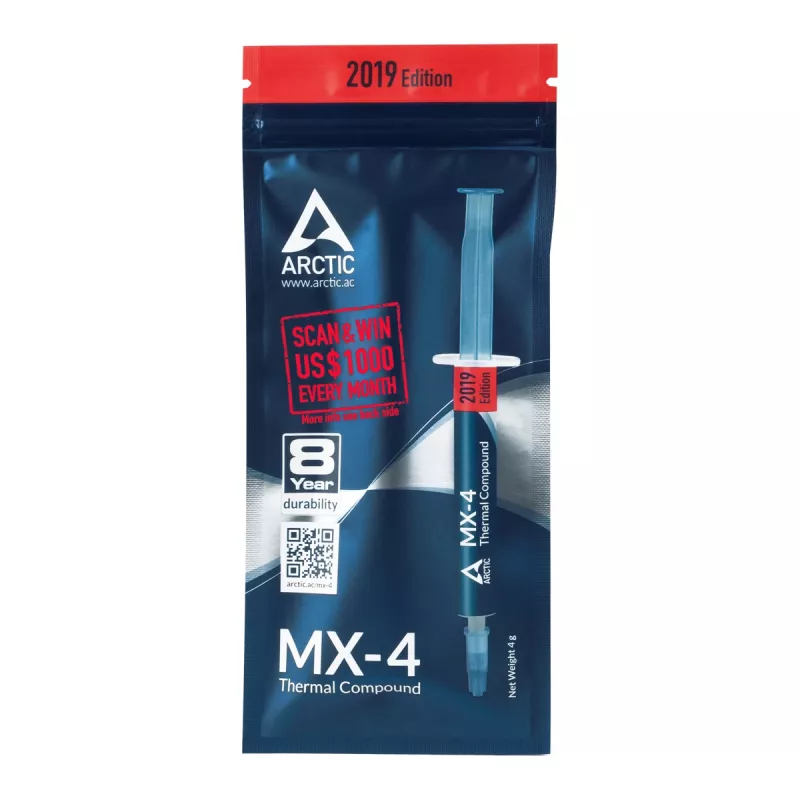 ARCTIC MX-4 (4 g) Edition 2019 – kõrge jõudlusega termopasta