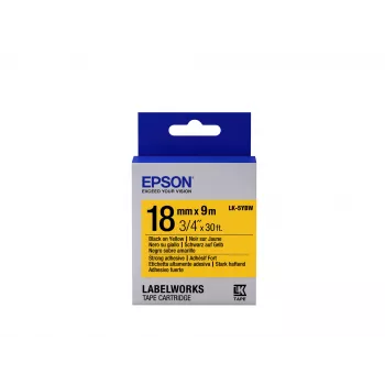 Epson sildikassett tugeva liimiga LK-5YBW must/kollane 18mm (9m)