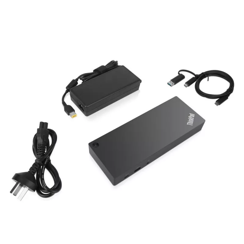Lenovo 40AF0135UK sülearvuti dokk/pordireplikaator, juhtmega USB 3.2 Gen 1 (3.1 Gen 1) USB-C, must