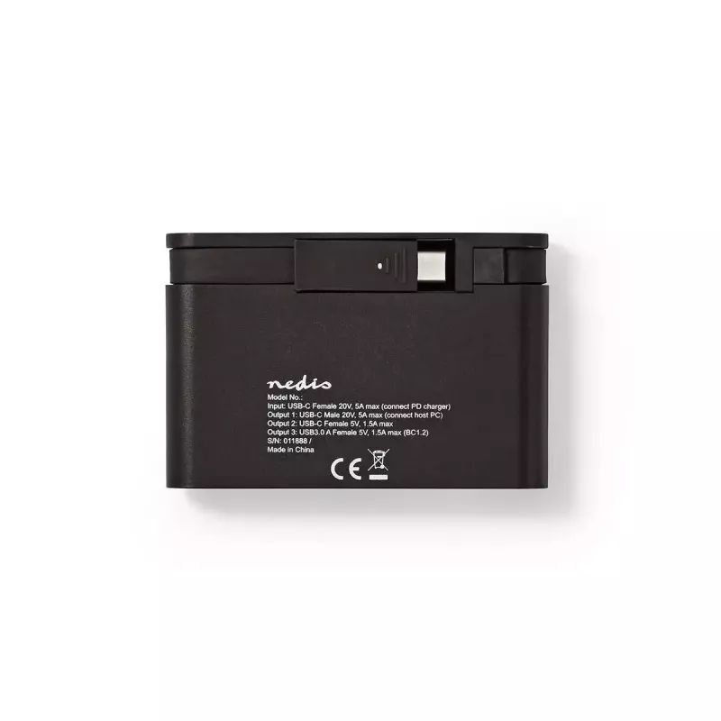 Nedis TCARF220BK sülearvuti dokk USB 3.2 Gen 1 USB-C must