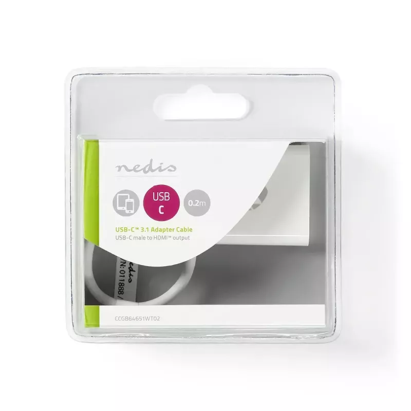 USB-graafikaadapter Nedis CCGB64651WT02 3840 x 2160 pikslit Valge