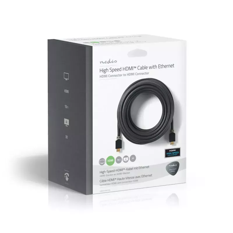 HDMI-kaabel Nedis CVBW34000AT150 15 m HDMI A-tüüpi isane antratsiit