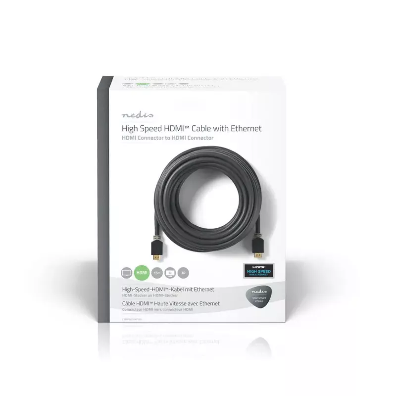 HDMI-kaabel Nedis CVBW34000AT150 15 m HDMI A-tüüpi isane antratsiit